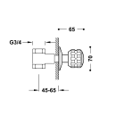 Tres Ese-23, UP Ventil 3/4”, chrom