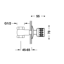Tres Ese-23, UP Ventil 1/2”, chrom
