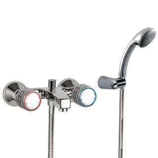 Tres Ese-23, Wannenrandbatterie mit schwenkbarem Auslauf, chrom