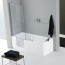 Novellini Iris Standard mit Gestell + Wannenrandarmatur +...