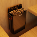 Hekla Indoor Sauna Traditional Nero 220 - 6 Personen (220 x 210 x 210cm) inkl. Heizgerät