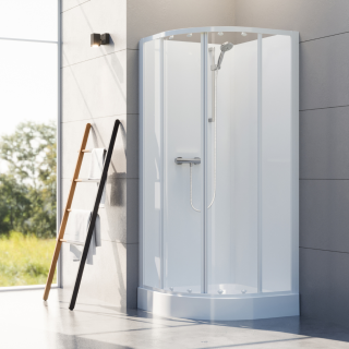 BADSANITAER Simplex Round - Komplettdusche (90x90 cm)