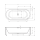 RIHO Badewanne Desire B2W - Wandmontage (180x84x60cm)