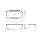 RIHO Bilbao Solid Coloured - Freistehende Badewanne
