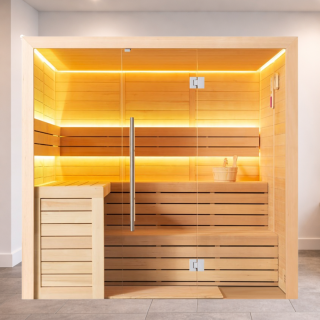 EAGO AWT Sauna E1612C Hemlock 180x160cm