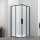 BADSANITAER Eckdusche Schiebetüre SLIMLINE Easy Clean schwarz