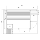 NORA XL Außensauna für 4-5 Personen 280x220x220 cm