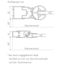 HSK Exklusiv 2.0 Drehfalttür Nische pendelbar