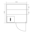 LUXOR 2 Sauna für 3 Personen 150x140x190 cm