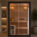 PANORAMA BLACK Sauna für 2 Personen 130x120x200 cm
