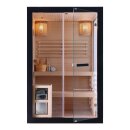 PANORAMA BLACK Sauna für 2 Personen 130x120x200 cm