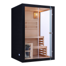 PANORAMA BLACK Sauna für 2 Personen 130x120x200 cm