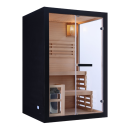 PANORAMA BLACK Sauna für 2 Personen 130x120x200 cm