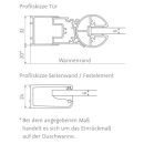 HSK Exklusiv 2.0 Drehtür für verkürzte Seitenwand