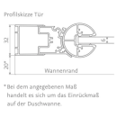 HSK Exklusiv 2.0 Drehtür für wegschwenkbare Seitenwand