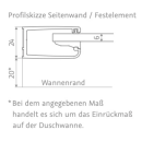 HSK Drehfalttür Eckeinstieg pendelbar an Nebenteil