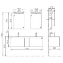 StoneArt Set Milano ME-1400-1 Eiche hell 140x45