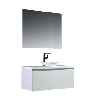 StoneArt Set Milano ME-1000pro-4 weiß 100x45