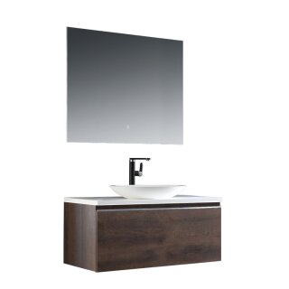 StoneArt Set Milano ME-1000pro-3 Eiche dunkel 100x45