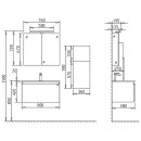 StoneArt Set Milano ME-0800-1 Eiche hell 80x45