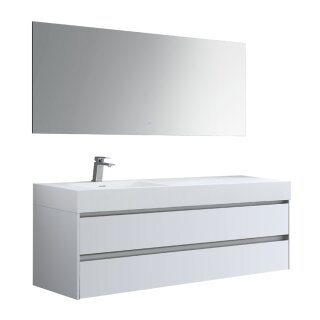 StoneArt Set Mailand ML-1600 weiß matt 160x48 links