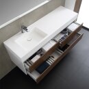StoneArt Set Mailand ML-1600 weiß matt 160x48 links