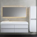 StoneArt Set Mailand ML-1600 weiß matt 160x48 links