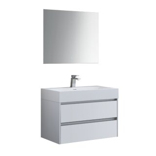 StoneArt Set Mailand ML-0800 weiß glänzend 80x48