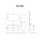 StoneArt Set Brugge BU-1201 weiß 120x56