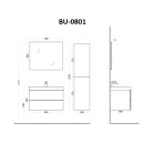 StoneArt Set Brugge BU-0801 weiß 80x56