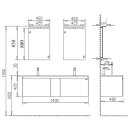StoneArt Milano ME-1400 dunkelgrau 140x45