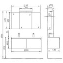 StoneArt Milano ME-1200 Eiche hell 120x45