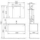 StoneArt Milano ME-1000 weiß 100x45