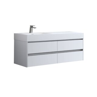 StoneArt Mailand ML-1400 weiß glänzend 140x48 links