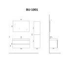 StoneArt Brugge BU-1001 dunkelgrau 100x56