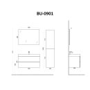 StoneArt Brugge BU-0901 dunkelgrau 90x56