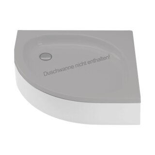 Schröder Schürze für Viertelkreisduschwanne Peso R 80x80x6,5 cm R55 weiß
