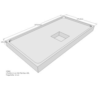 Schröder Duschwannenträger für Flat E 170x90