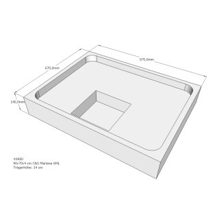 Schröder Duschwannenträger für Mariana E 90x70