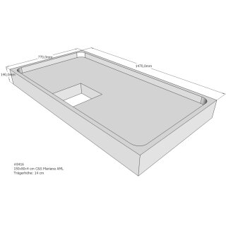 Schröder Duschwannenträger für Mariana E 150x80