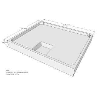 Schröder Duschwannenträger für Mariana E 120x100