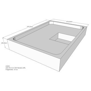 Schröder Duschwannenträger für Mariana E 100x70