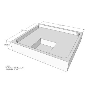 Schröder Duschwannenträger für Mariana E 80x75