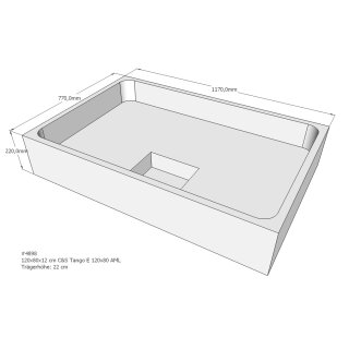 Schröder Duschwannenträger für Tango E 120x80