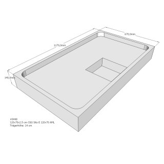 Schröder Duschwannenträger für Sito E 120x70