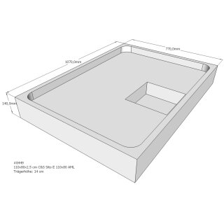 Schröder Duschwannenträger für Sito E 110x80