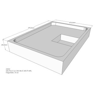 Schröder Duschwannenträger für Sito E 100x70