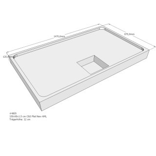 Schröder Duschwannenträger für Flat E 150x90