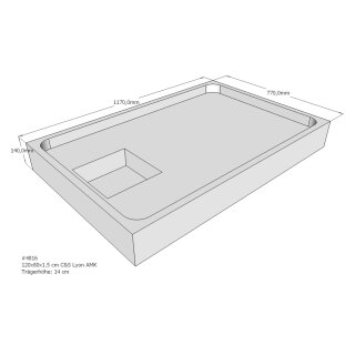 Schröder Duschwannenträger für Lyon E 120x80