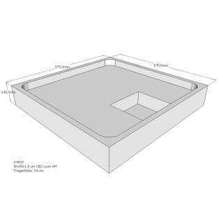 Schröder Duschwannenträger für Lyon E 90x90